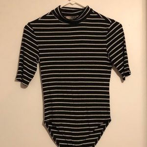 striped bodycon shirt